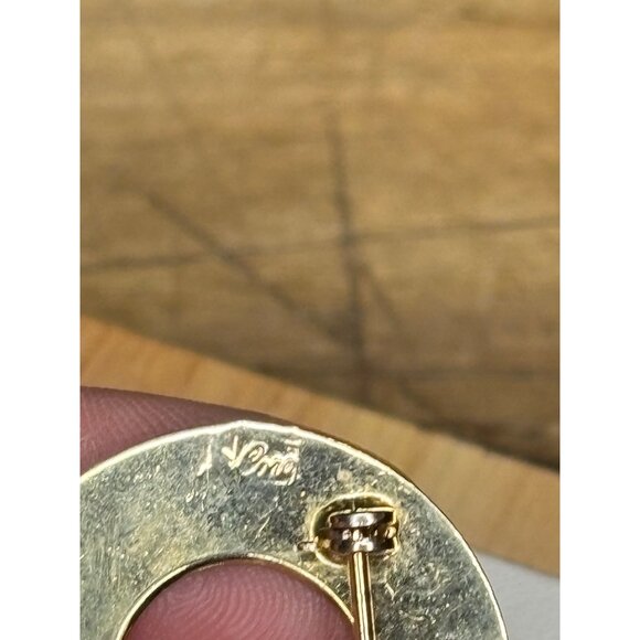 Vintage Coro Gold-Tone Rhinestone Infinity Brooch Pin Jewelry - Picture 4 of 9